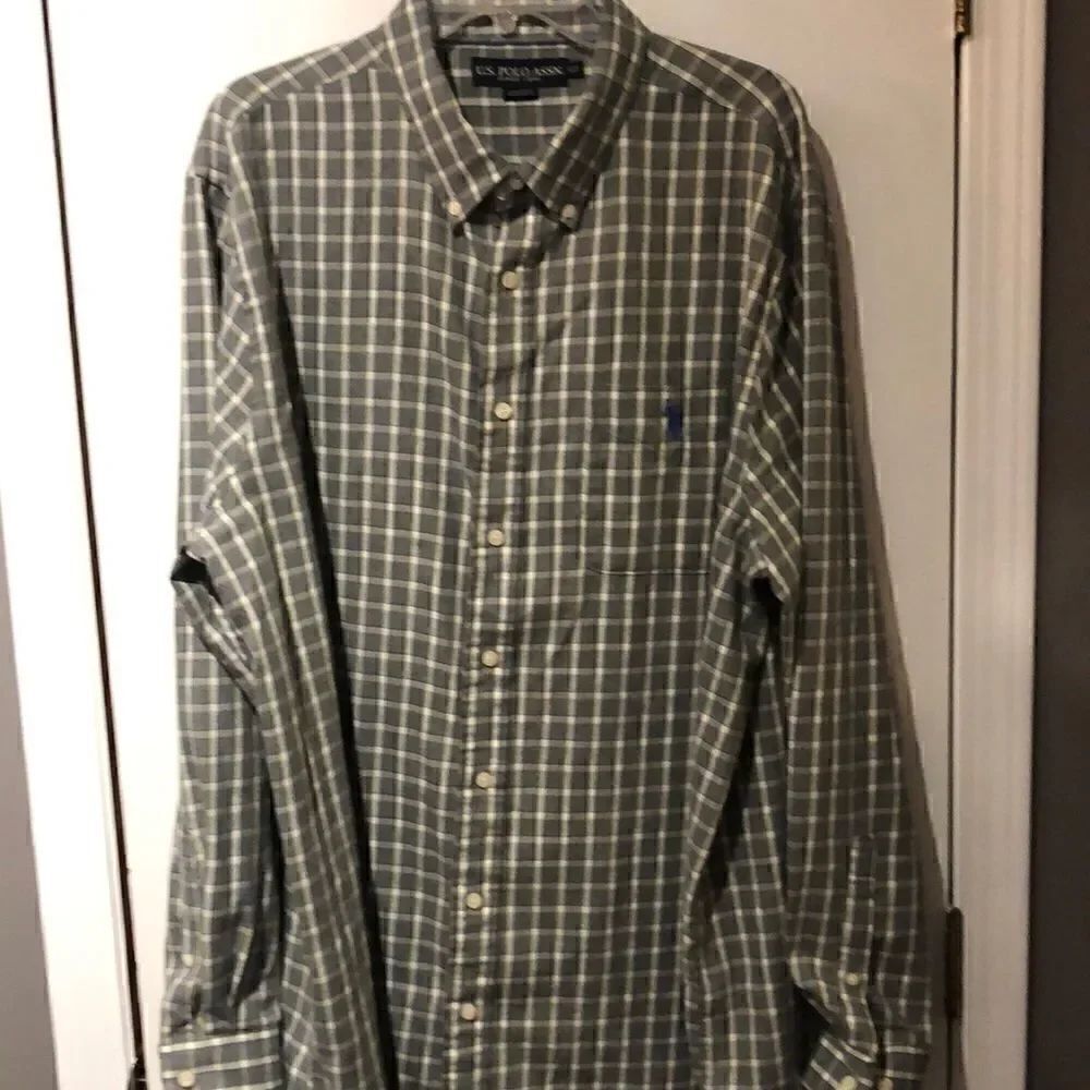 US Polo Assn. lightweight flannel button down shirt size XL Tall